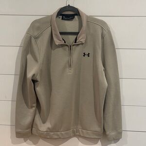 Under Armour Beige Quarter-Zip Pullover golf
